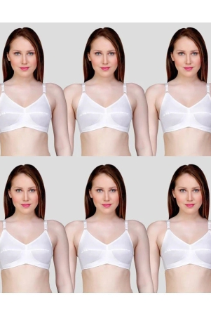 tcg-white-cotton-non-padded-womens-everyday-bra-pack-of-6-none