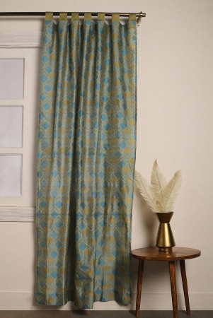 Tiles Powdi Curtain Blue