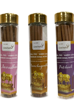 gow-durbar-rejuvenating-bamboo-less-incense-sticks-combo-patchouli-javadhu-panchagandhapack-of-3