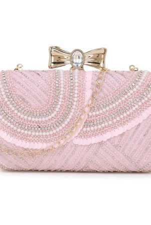 anekaant-pink-fabric-box-clutch-pink