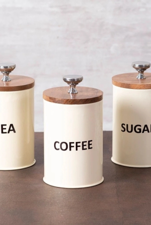 Cache Kitchen Canister Jars Cream - Set of 3