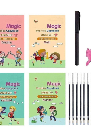 sank-magic-practice-copybook4-book-10-refill-1-pen-1-grip-number-tracing-book-for-preschoolers-with-pen-magic-calligraphy-copybook-set-practical-reusable-writing-tool-simple-hand-let