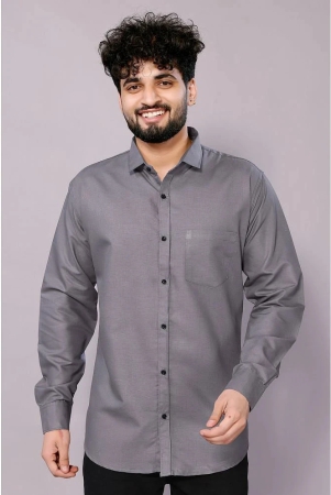 anand-cotton-blend-regular-fit-solids-full-sleeves-mens-casual-shirt-grey-pack-of-1-none