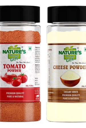 natures-gift-tomato-powder-300g-cheese-powdermilky-250g-spice-jar-550-gm-pack-of-2