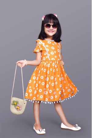 kids-girls-knee-length-yellow-flower-design-festivewedding-fit-flare-dress-12-13-year