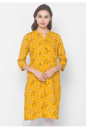 globus-yellow-cotton-womens-straight-kurti-pack-of-1-m