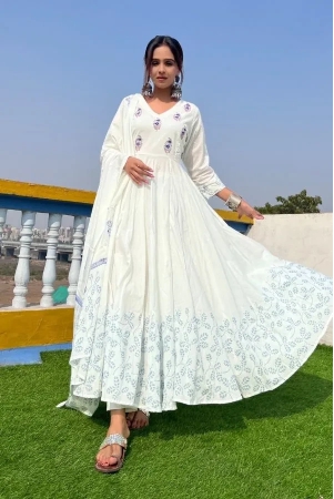 off-white-hand-block-printed-anarkali-set-off-white-xxl