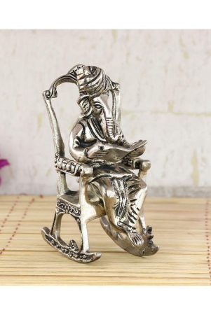 ecraftindia-showpiece-steel-ganesha-idol-7-x-12-cms-pack-of-1