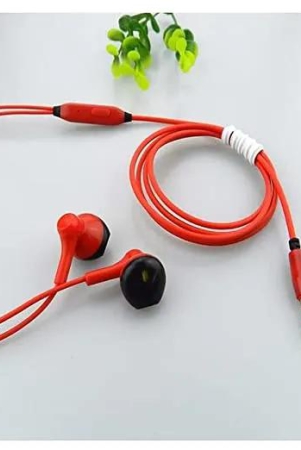 Wired earphone with mic, 3.5 mm audio jack|(red- YX-61) | JNUOBI