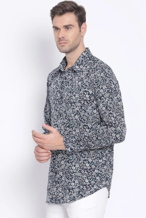 oxolloxo-men-navy-blue-regular-fit-printed-casual-shirt