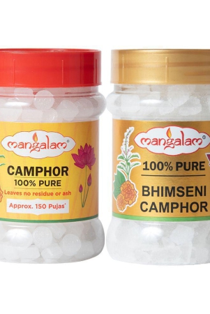 Mangalam Camphor Tablet and Bhimseni Tablet Jar Combo100g