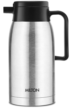 milton-omega-700-thermosteel-vacuum-insulated-24-hours-hot-or-cold-carafe-700-ml-silver-100-leak-proof-easy-to-carry-ideal-for-tea-coffee-juice-water-silver