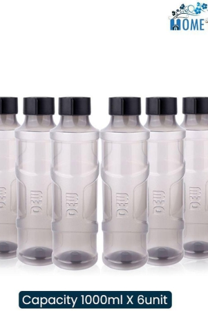 hometales-dew-grey-fridge-water-bottle-1000-ml-set-of-6-grey