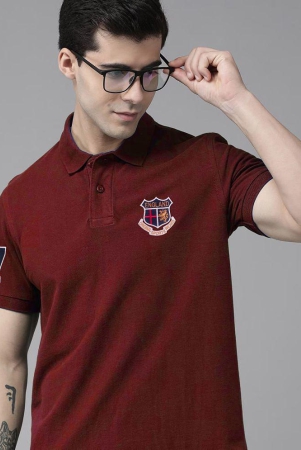 adorate-maroon-cotton-blend-regular-fit-mens-polo-t-shirt-pack-of-1-none