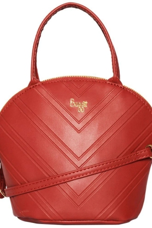 baggit-red-faux-leather-sling-bag-red