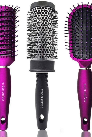 majestique-3pcs-hair-brush-set-detangle-brush-round-hair-brush-for-blow-drying-vent-blow-brush