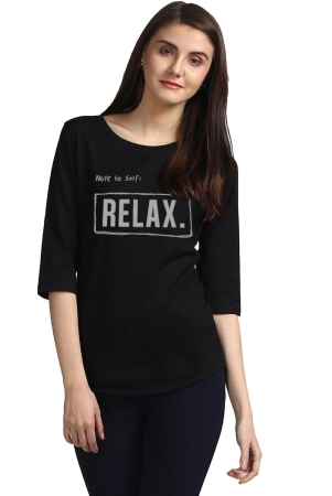 womens-34u-noterelax-printed-black-color-tshirts-black-large-100-bio-wash-cotton