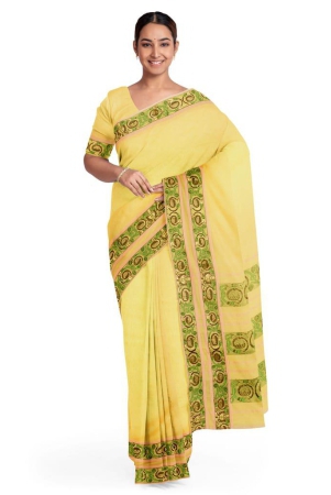 handloom-cotton-silk-saree-yellow