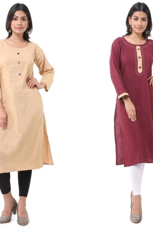 deshbandhu-dbk-multicolor-cotton-womens-straight-kurti-pack-of-2-none