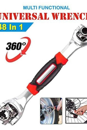 Marghat 48-in-1 Universal Socket Wrench Hand Tools with 360 Degree 6-Point Universal Wrench for Furniture, Car, Bike, Auto, Home Work, Outdoor & Hard to Reach Places Repair Tool Spanner.