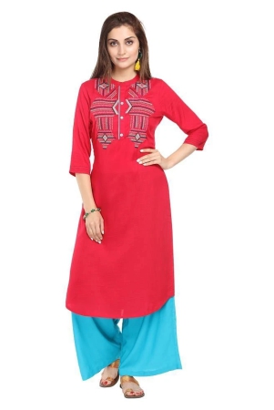 alena-pink-rayon-womens-straight-kurti-l