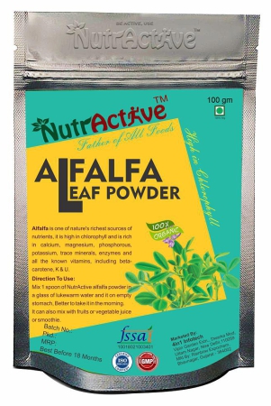 NutrActive Organic Alfalfa 100 gm Vitamins Powder