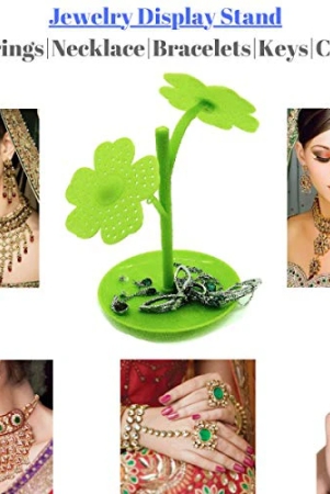 connectwide-flower-jewelry-necklace-stud-earring-holder-organizer-display-rack-tower-stand-tree-green