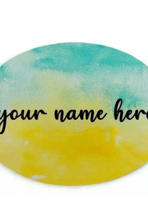 handpainted-customized-name-plate-teal-and-yellow-dual-ombre