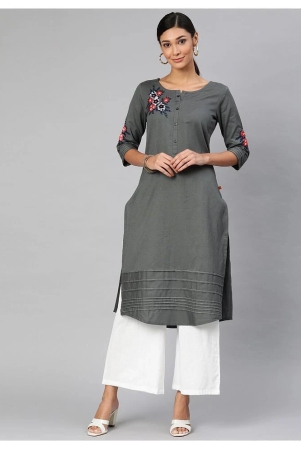 alena-grey-cotton-womens-straight-kurti-m