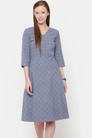 topaz-pure-cotton-dobby-checkered-dress-m