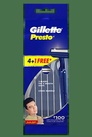 Gillette Presto Sata Sat Disposable Razor, 5 Pcs