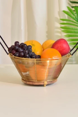 fruit-basket-bread-basket-wood-metal