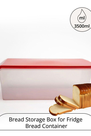 hometales-bread-box-container-plastic-red-food-container-set-of-1-red