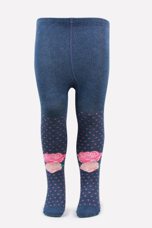 Barbie Printed Knitted Tights For Baby Girls - Light Navy Light Navy M 2-4 Years