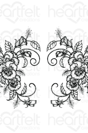 delicate-pansy-spray-cling-stamp-set