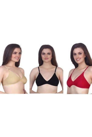 kiran-enterprises-pack-of-3-cotton-blend-non-padded-womens-everyday-bra-blackgoldred-none