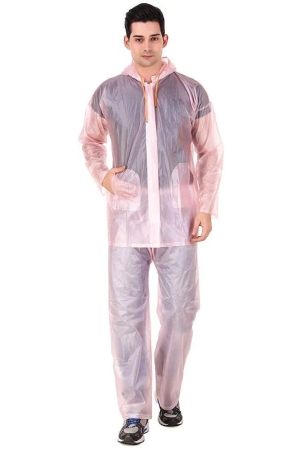 penyan-pvc-transparent-pink-rain-suit-for-man-with-cap-freesize