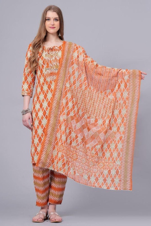 jc4u-cotton-printed-kurti-with-pants-womens-stitched-salwar-suit-orange-pack-of-1-none