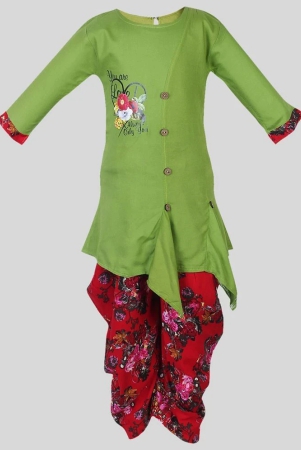 arshia-fashions-girls-kurti-rayon-patiyala-harem-dhoti-suit-green-none