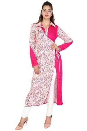 rangun-pink-rayon-womens-angrakha-kurti-pack-of-1-m