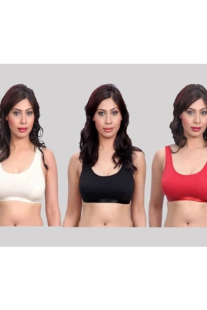 kiran-enterprises-pack-of-3-cotton-non-padded-womens-everyday-bra-multicolor-sport-bra-none