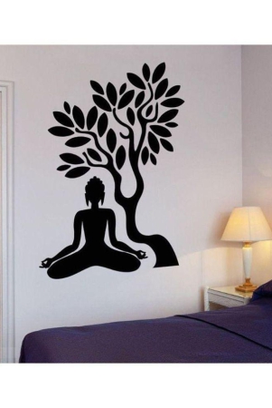 print-mantras-meditating-buddha-under-a-tree-religious-inspirational-sticker-150-x-100-cms-