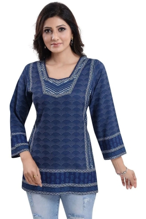 meher-impex-blue-crepe-womens-a-line-kurti-l