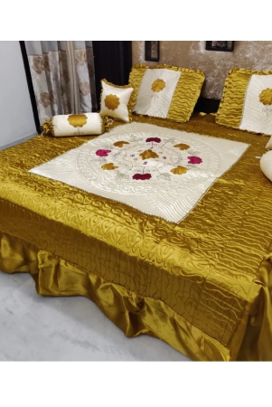 satin-embroidery-bedsheet-set-of-7-gold