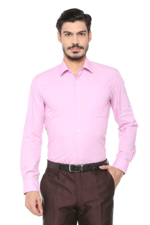 Men Pink Slim Fit Formal Full Sleeves Formal Shirt