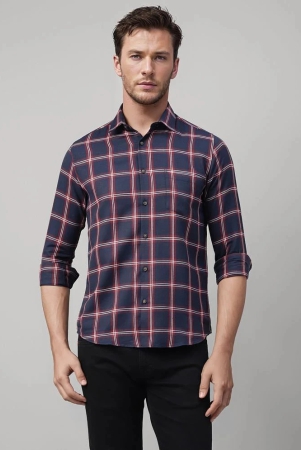 urbanmark-cotton-blend-slim-fit-checks-full-sleeves-mens-casual-shirt-navy-pack-of-1-none