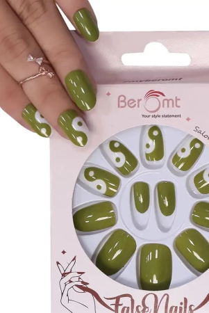 printed-glitter-nails-nail-kit-included-green