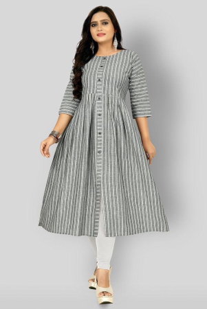 rangrasiya-light-grey-cotton-womens-front-slit-kurti-pack-of-1-m