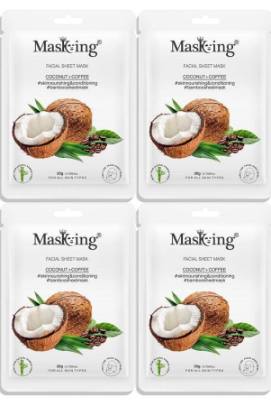 masking-coconut-coffee-bamboo-face-sheet-mask-80-ml-pack-of-4