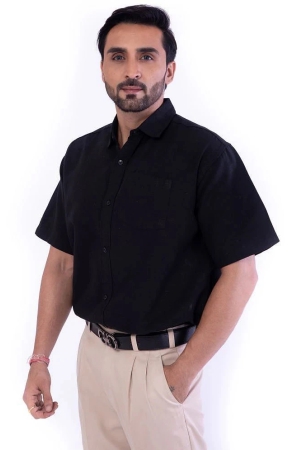 deshbandhu-dbk-cotton-blend-regular-fit-half-sleeves-mens-formal-shirt-black-pack-of-1-none